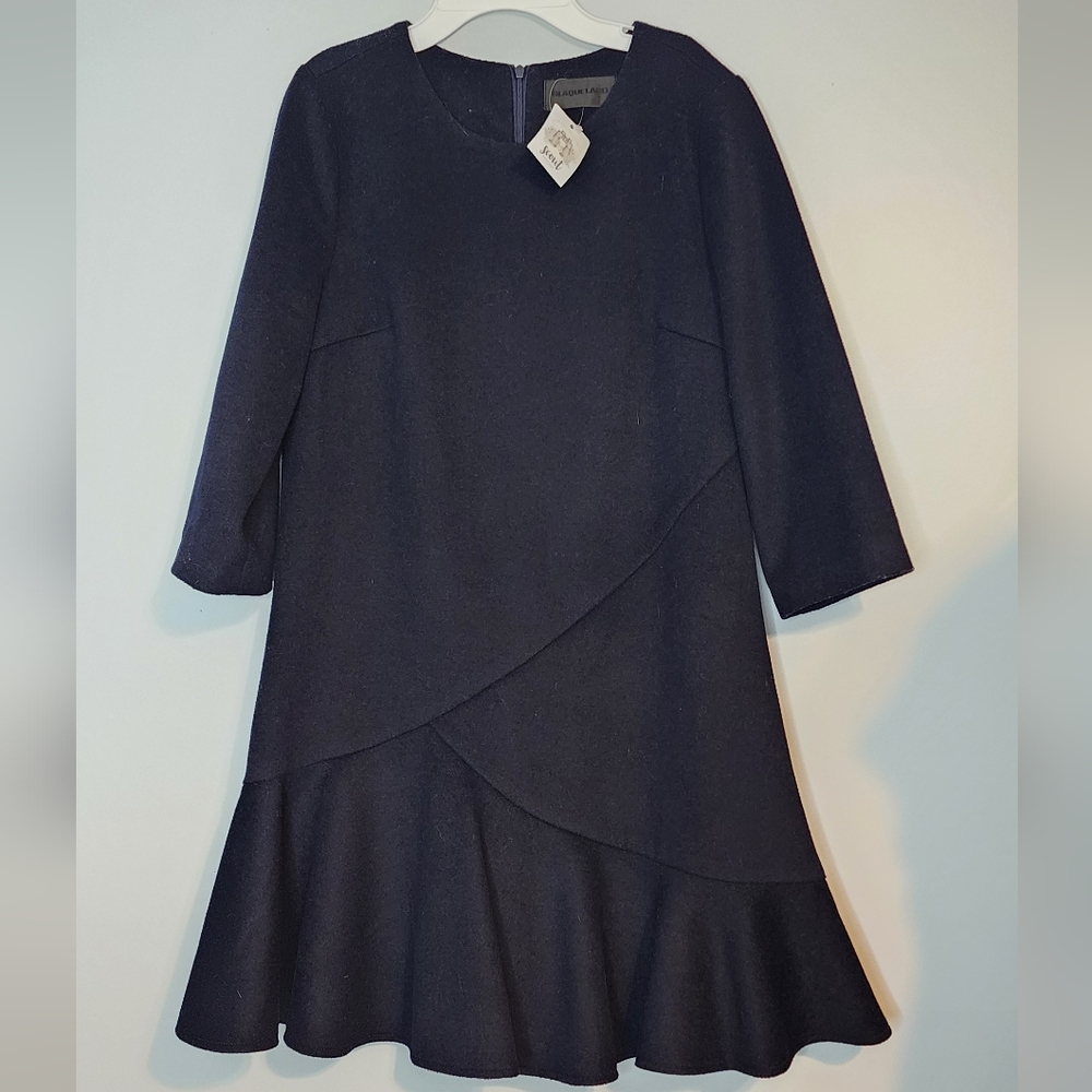 Blaque Label Wool Navy Blue Dress